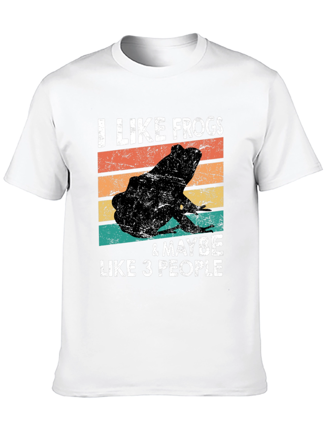 Black I Like Frogs & Maybe Like 3 People T-Shirt view 10