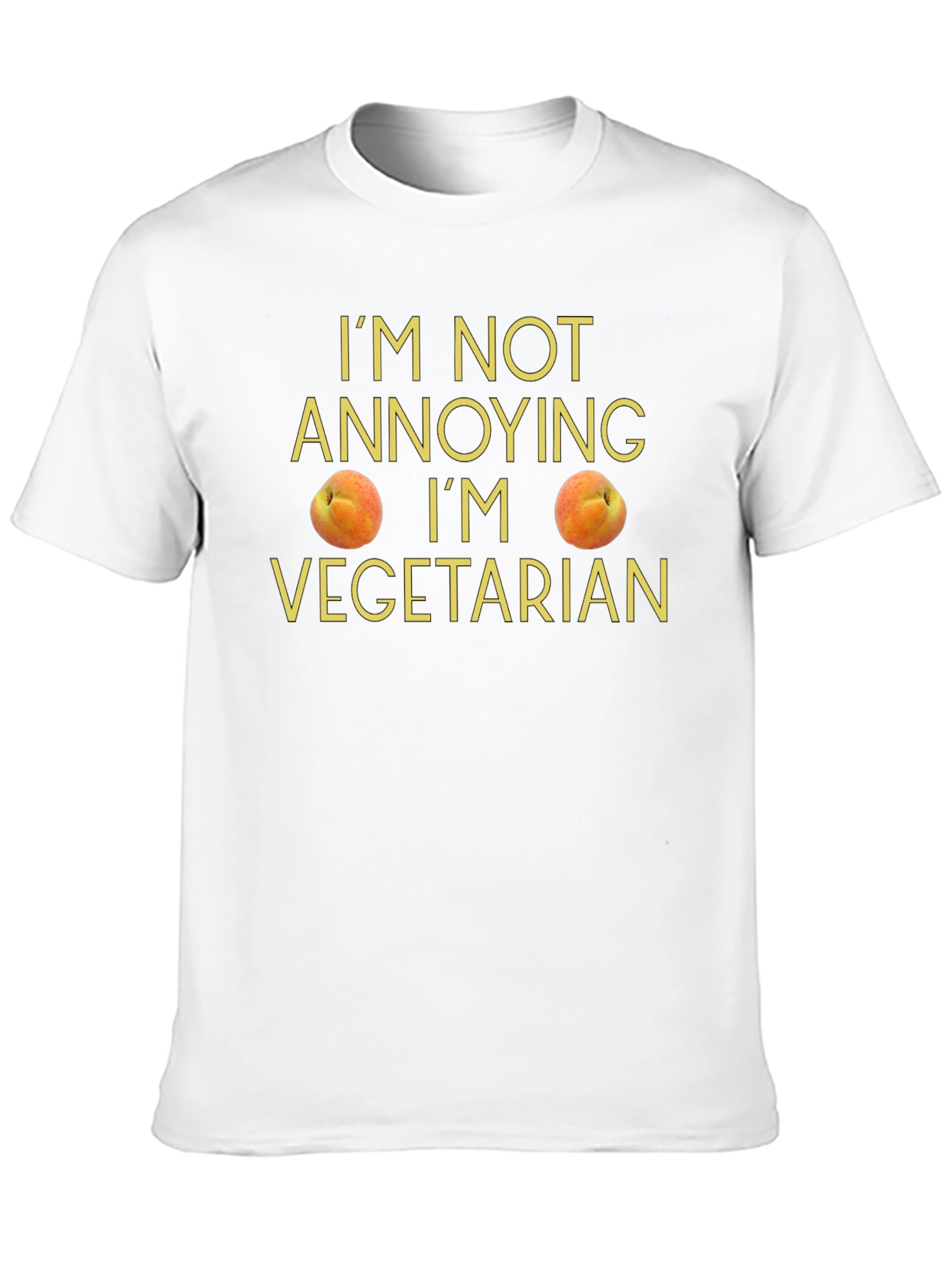 Black Vegetarian Peach Graphic T-Shirt view 10