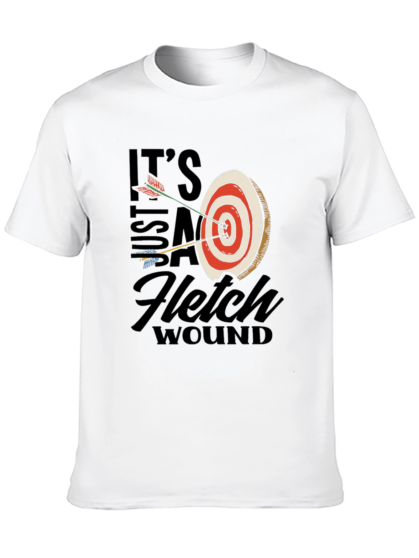 Black Archery Target T-Shirt: Just a Fletch Wound view 10