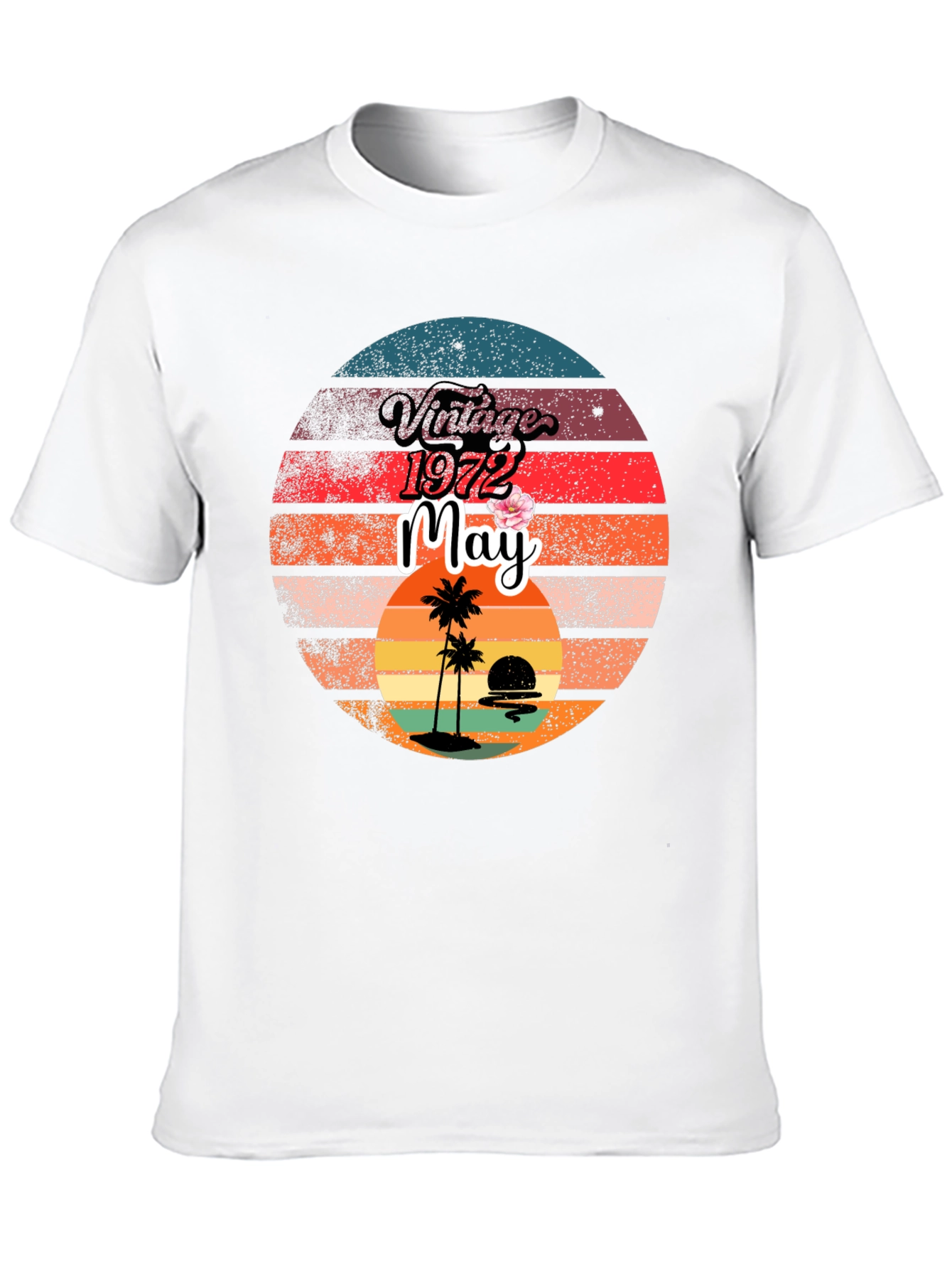 Black Vintage 1972 May Birthday T-Shirt view 10