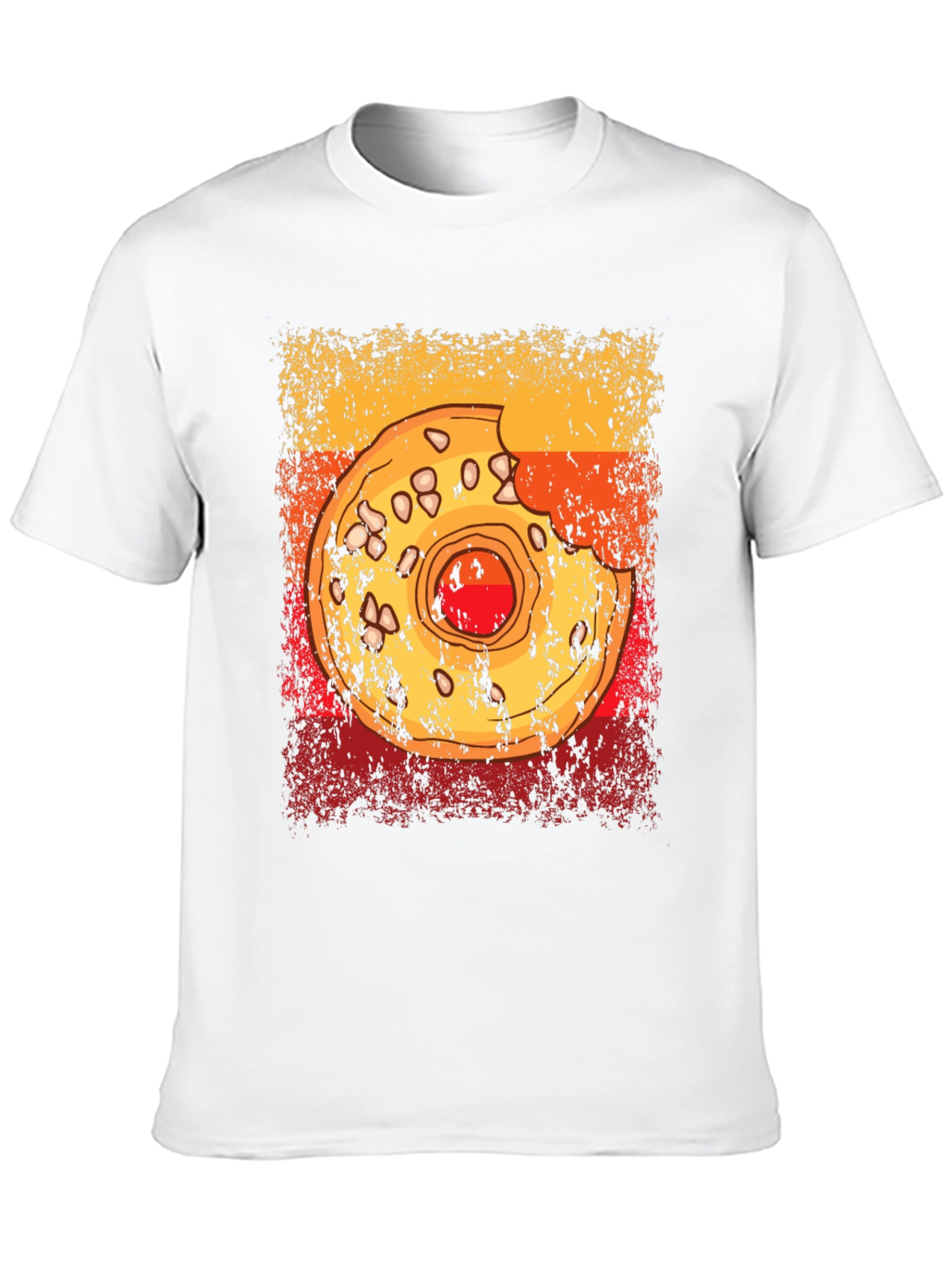 Black Distressed Donut Graphic T-Shirt - Casual Comfort view 10