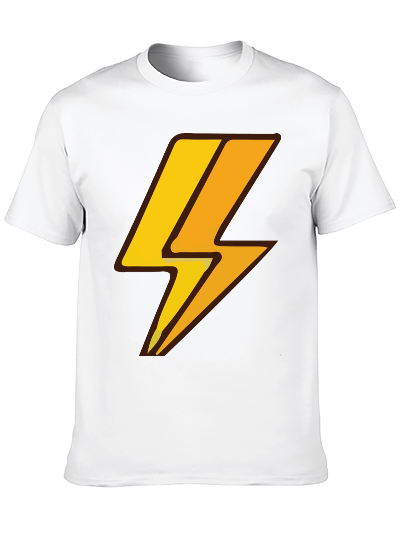 Black Lightning Bolt Graphic Tee - Black Cotton T-Shirt view 10