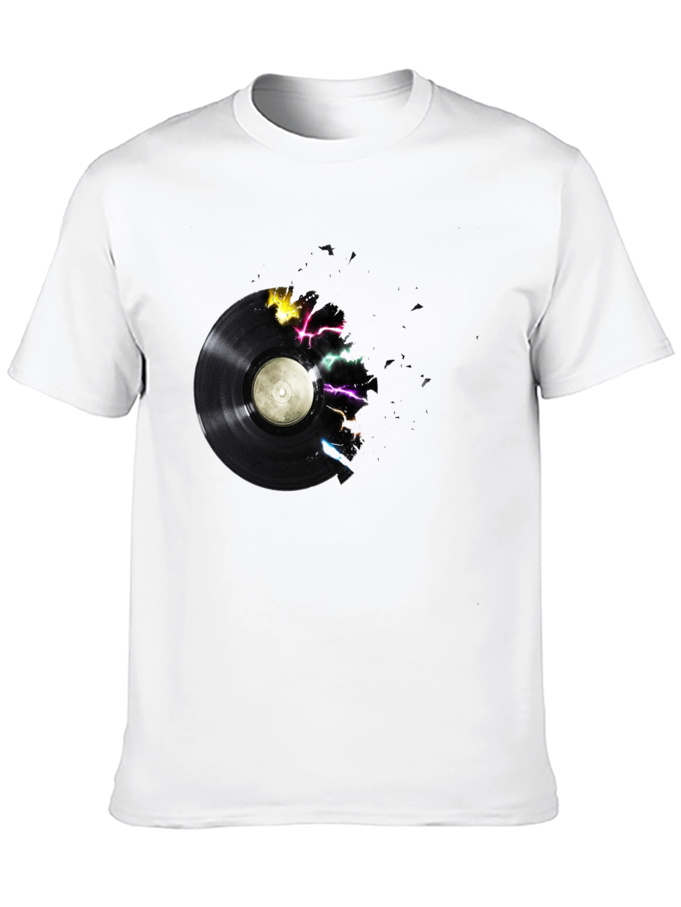 Black Vinyl Record Graphic Tee - Black view 10
