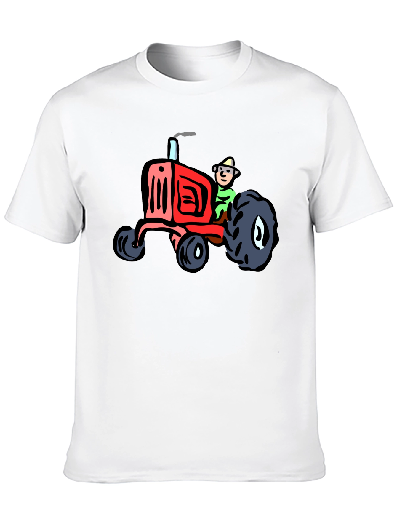 Black Cartoon Tractor T-Shirt - Quirky & Fun! view 10