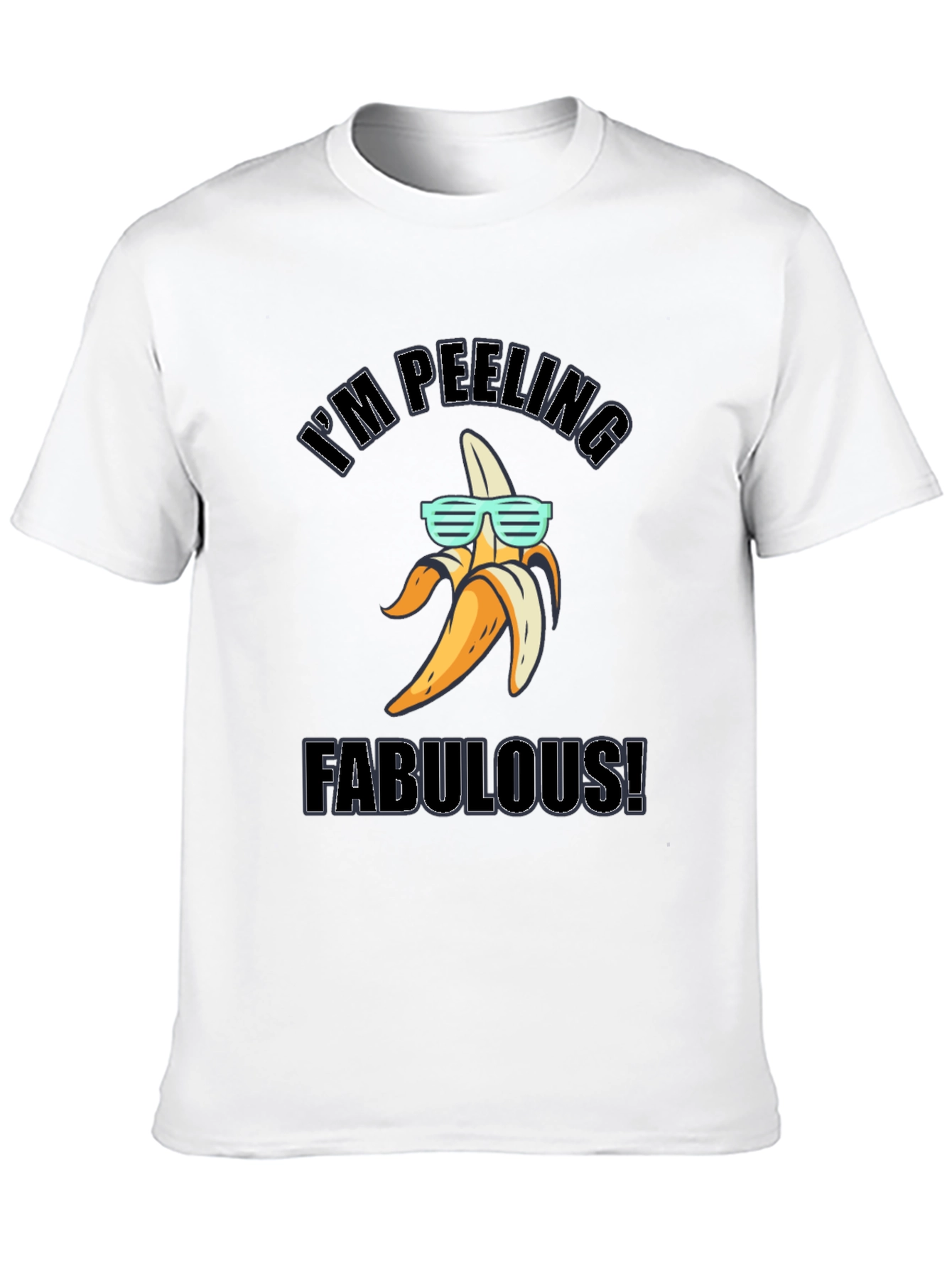 Black I'm Peeling Fabulous! Banana T-Shirt view 10
