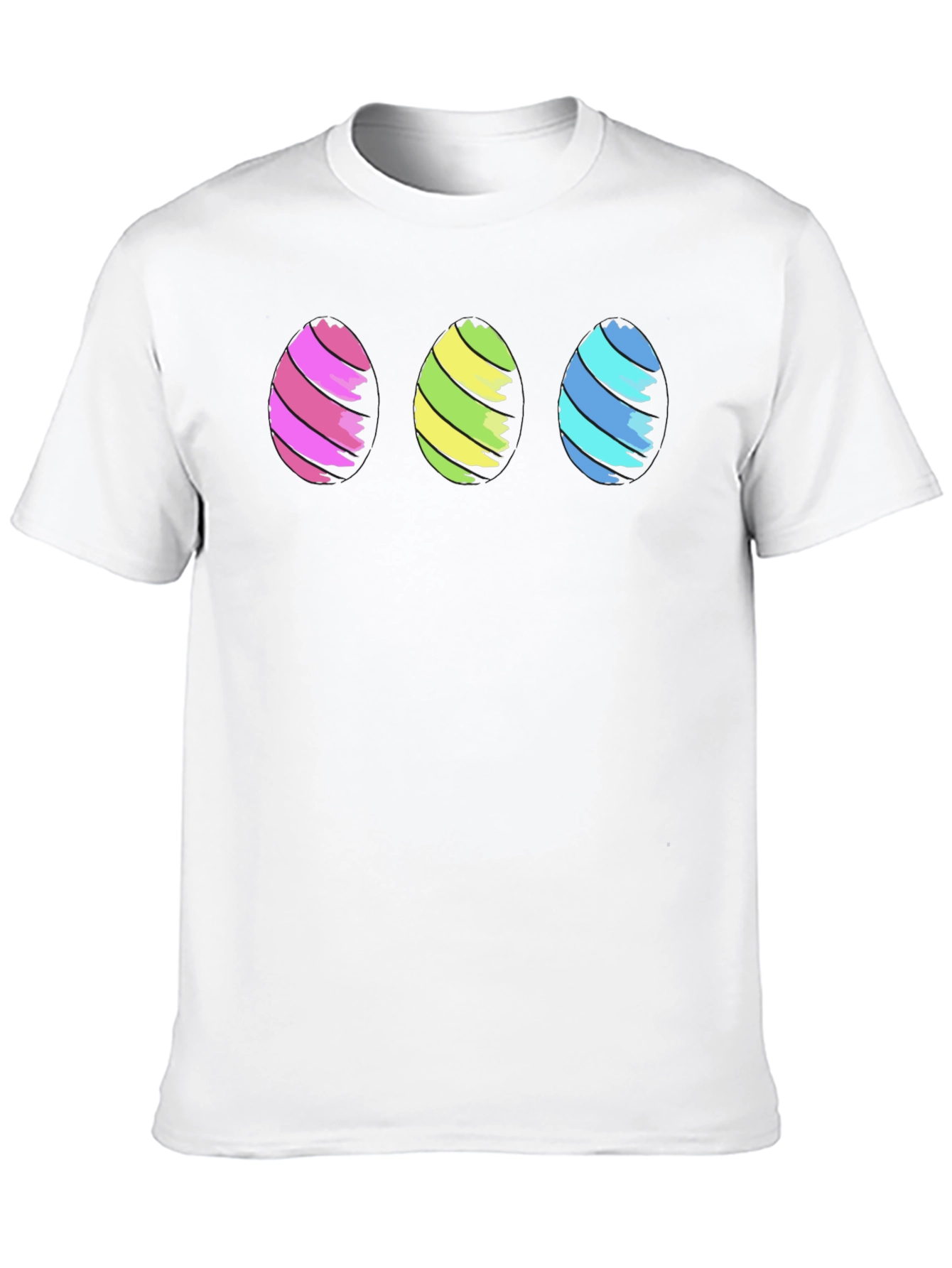 Black Easter Egg Graphic Tee - Men's Short Sleeve Crew Neck T-Shirt view 10