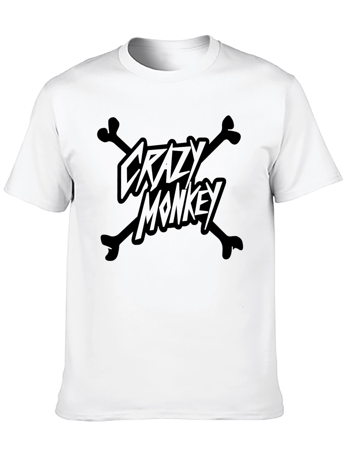 Black Crazy Monkey T-Shirt - Black Graphic Tee view 10