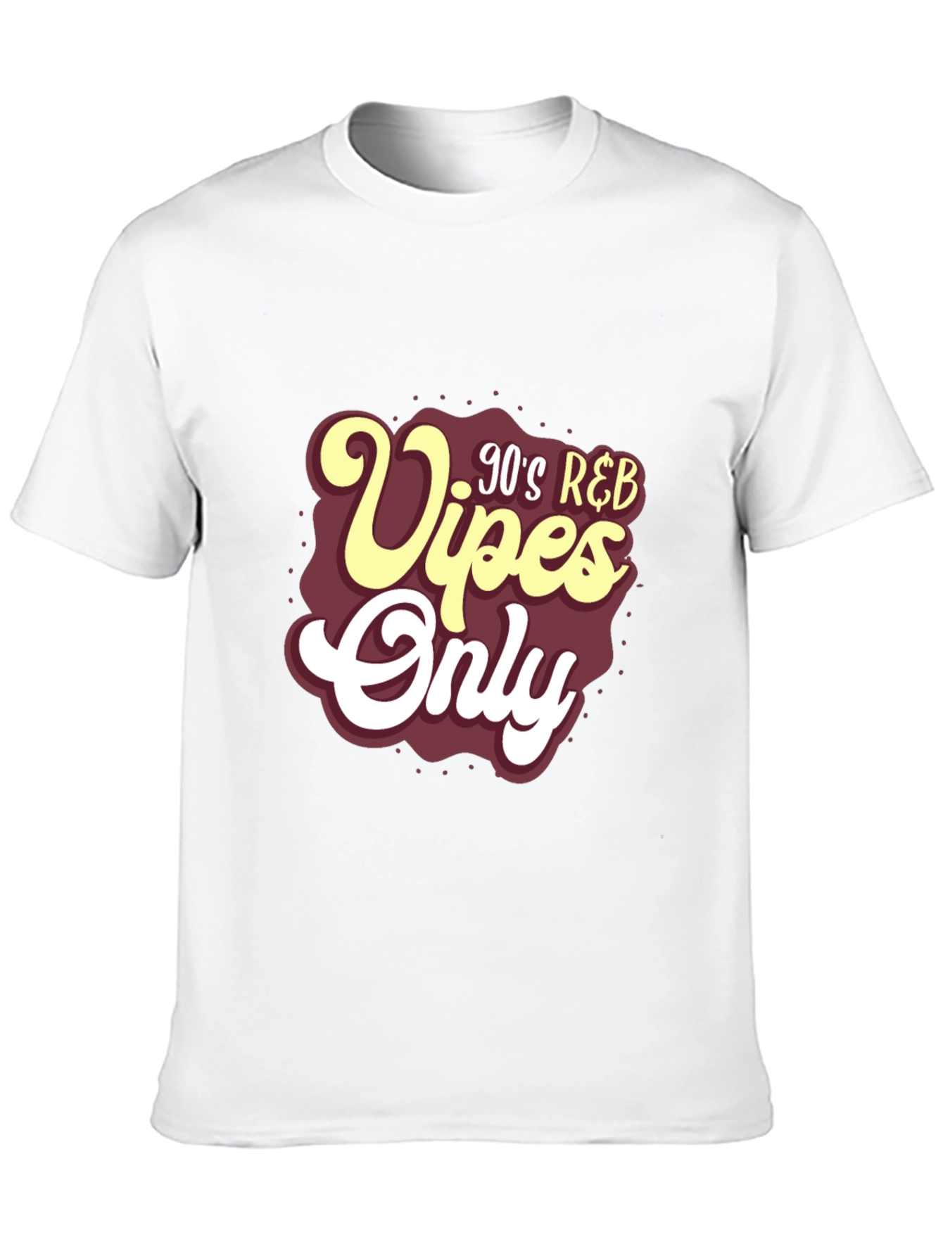 Black 90's R&B Vibes Only T-Shirt view 10