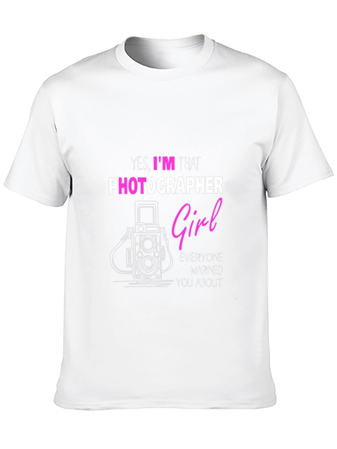 Black Photographer Girl T-Shirt - Funny Camera Tee view 10