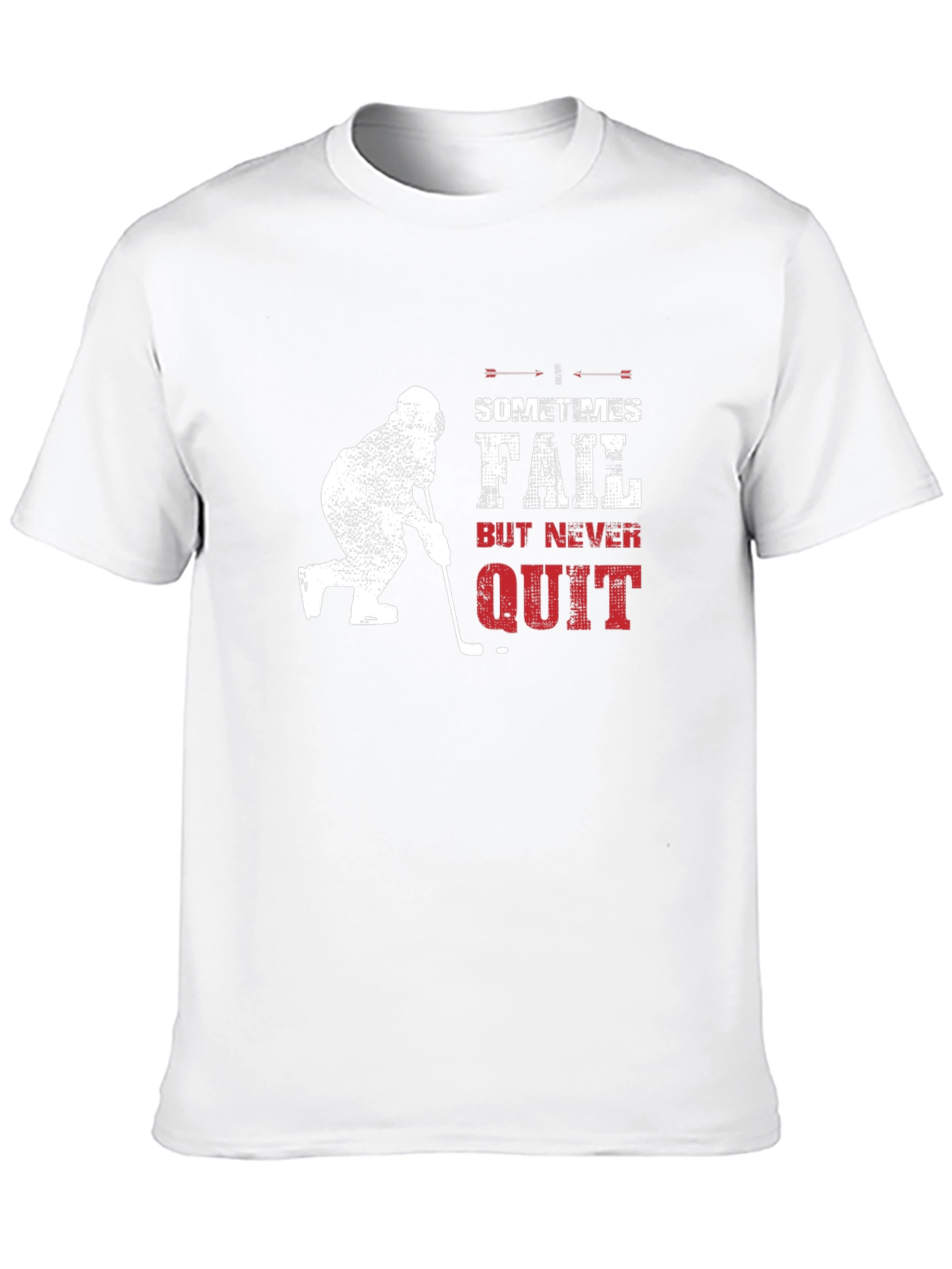 Black Hockey Never Quit Black T-Shirt view 10