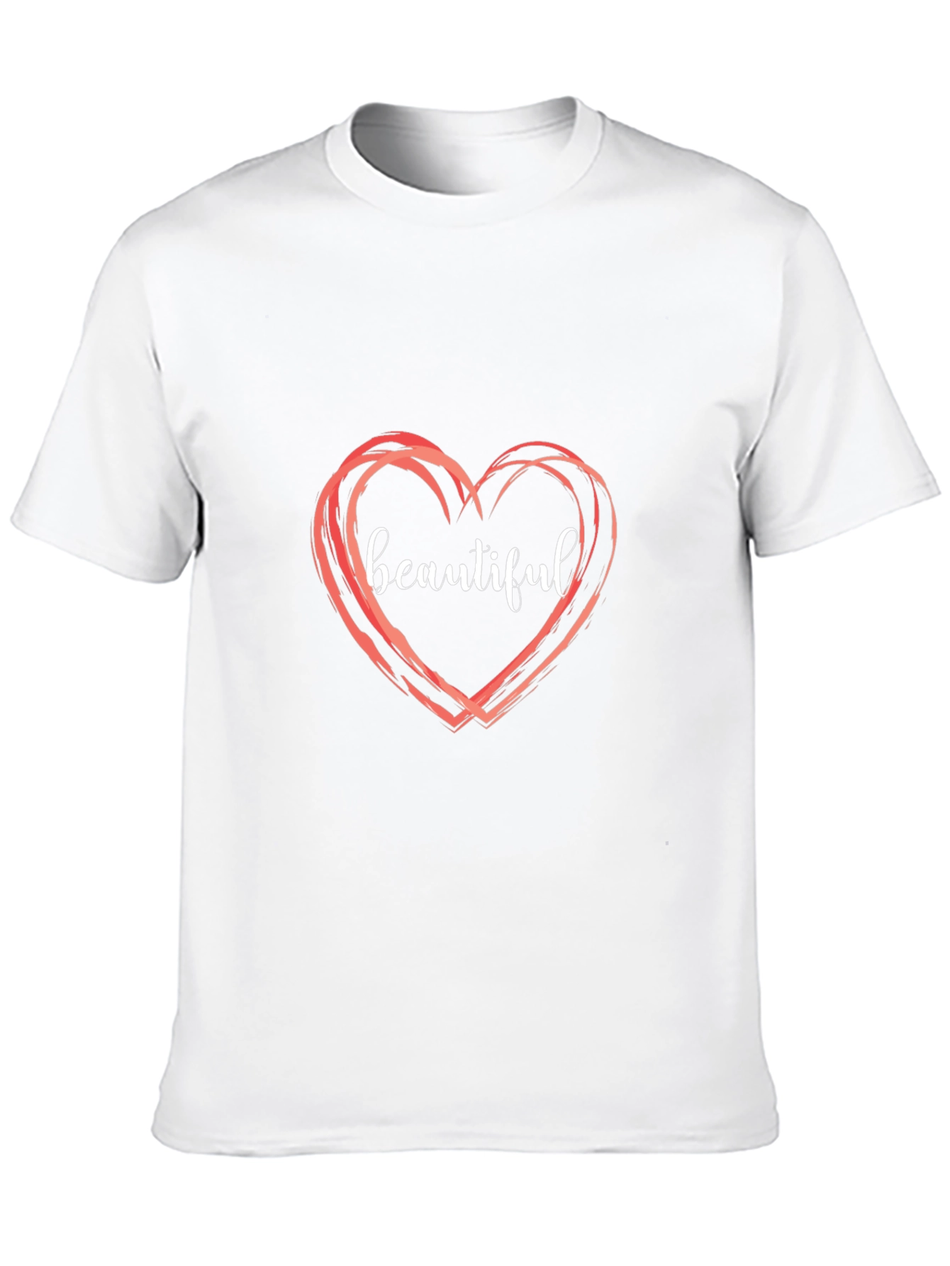 Black Beautiful Heart T-Shirt - Stylish Graphic Tee view 10