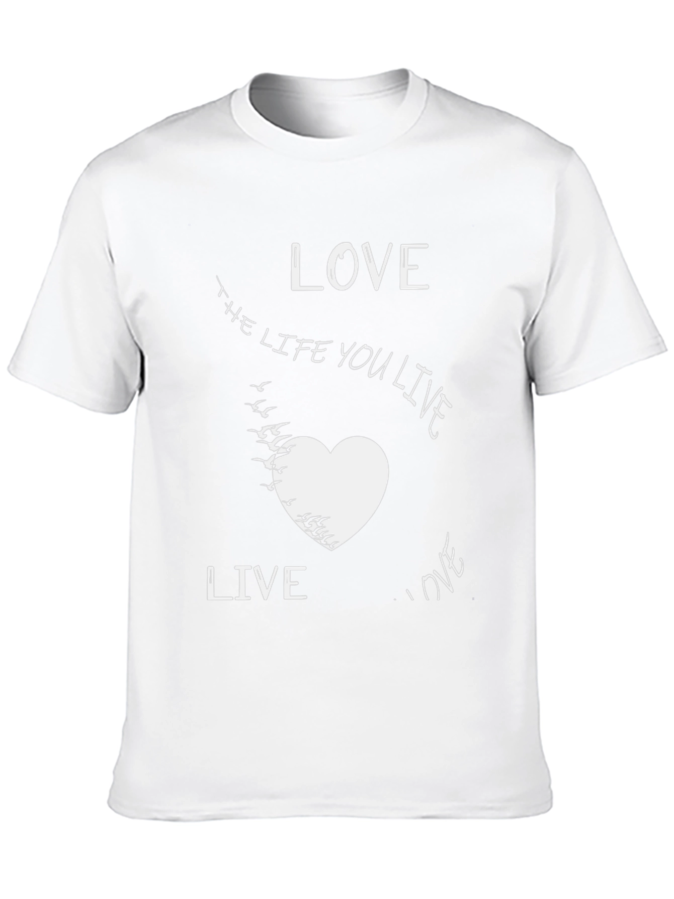 Black Love the Life You Live Graphic Tee - Black Cotton view 10