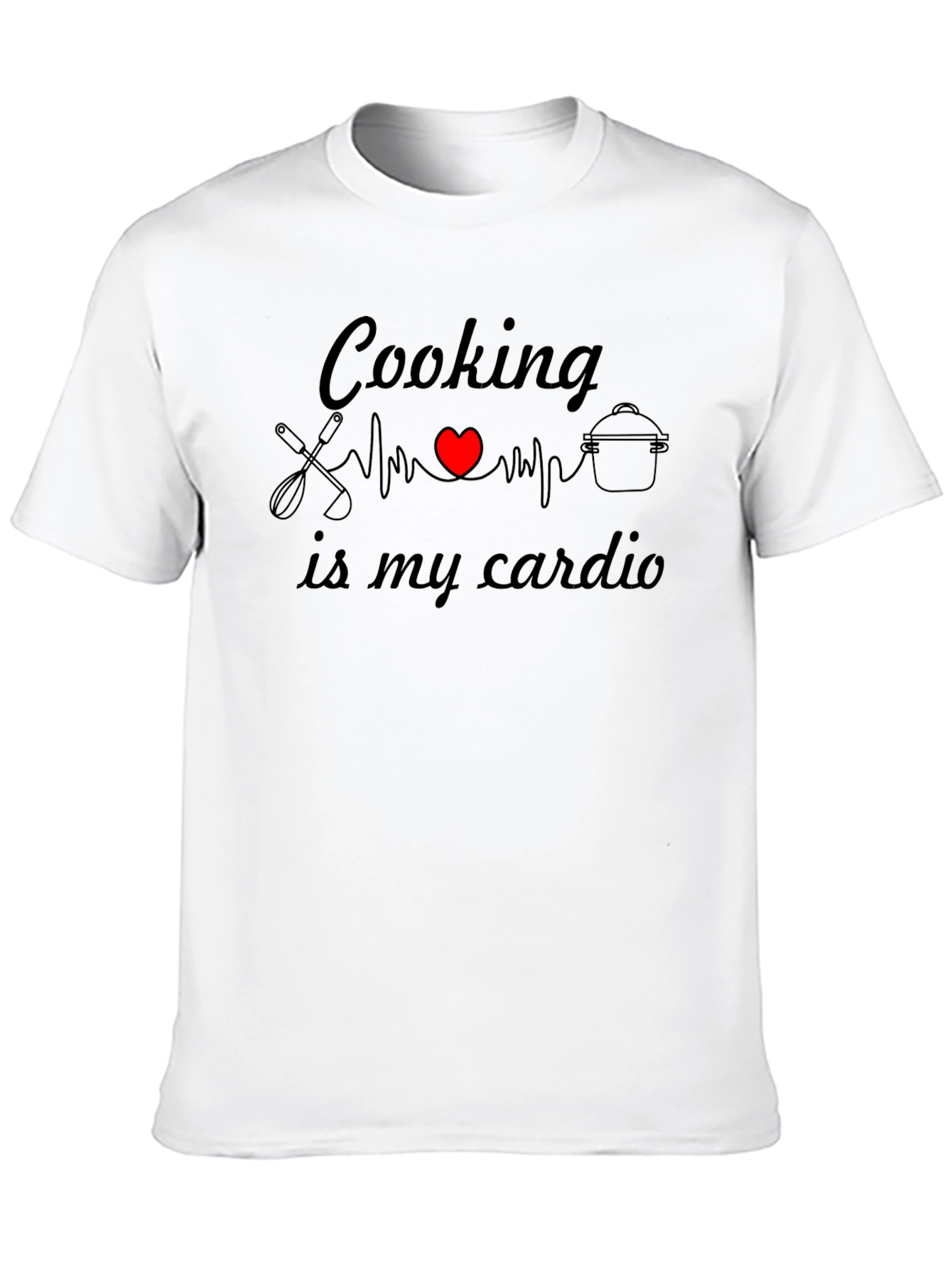 Black Cooking Is My Cardio Graphic T-Shirt view 10