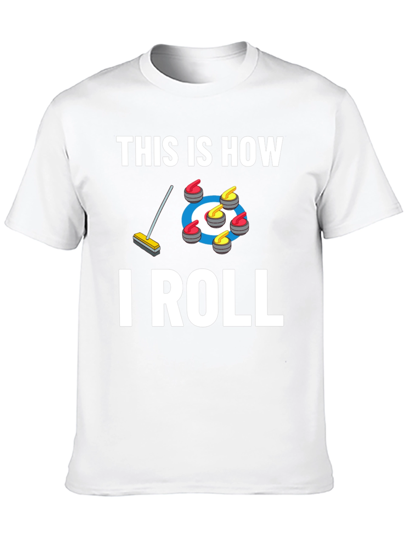 Black Curling "This Is How I Roll" Graphic T-Shirt view 10