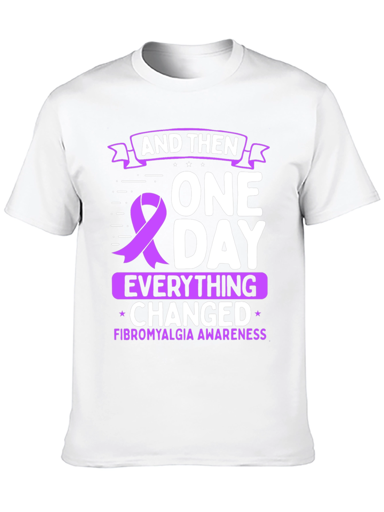 Black Fibromyalgia Awareness T-Shirt view 10