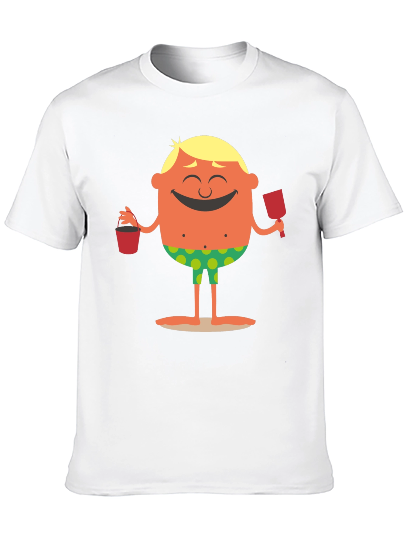 Black Cartoon Beach Dude Graphic T-Shirt view 10