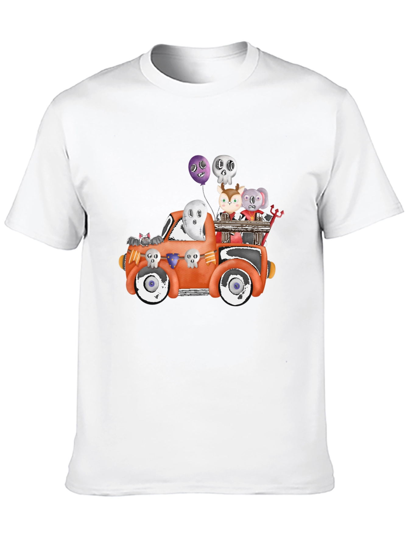Black Halloween Animal Truck Tee view 10