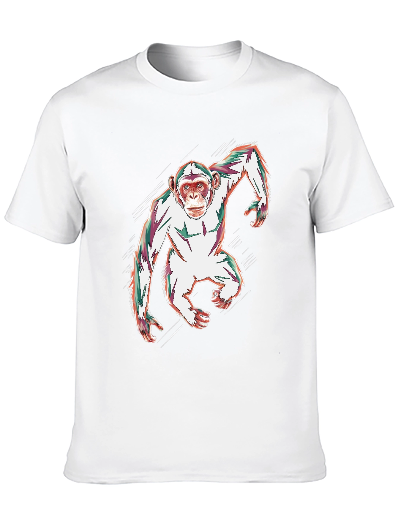 Black Abstract Monkey Graphic Black T-Shirt view 10