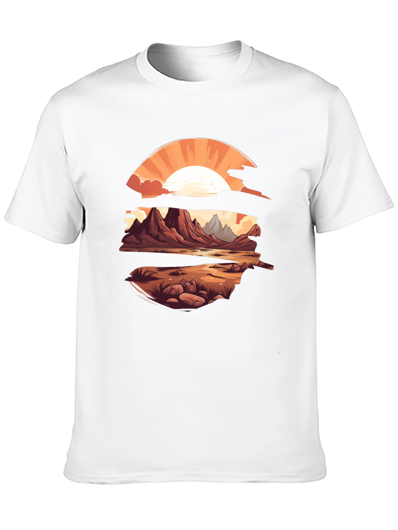 Black Sunset Landscape Graphic Tee - Stylish Comfort view 10