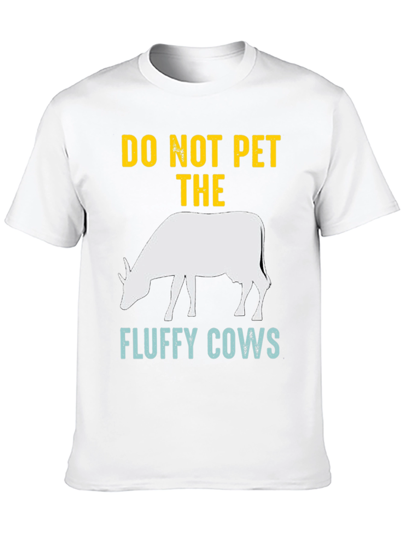 Black Do Not Pet The Fluffy Cows Graphic Tee view 10