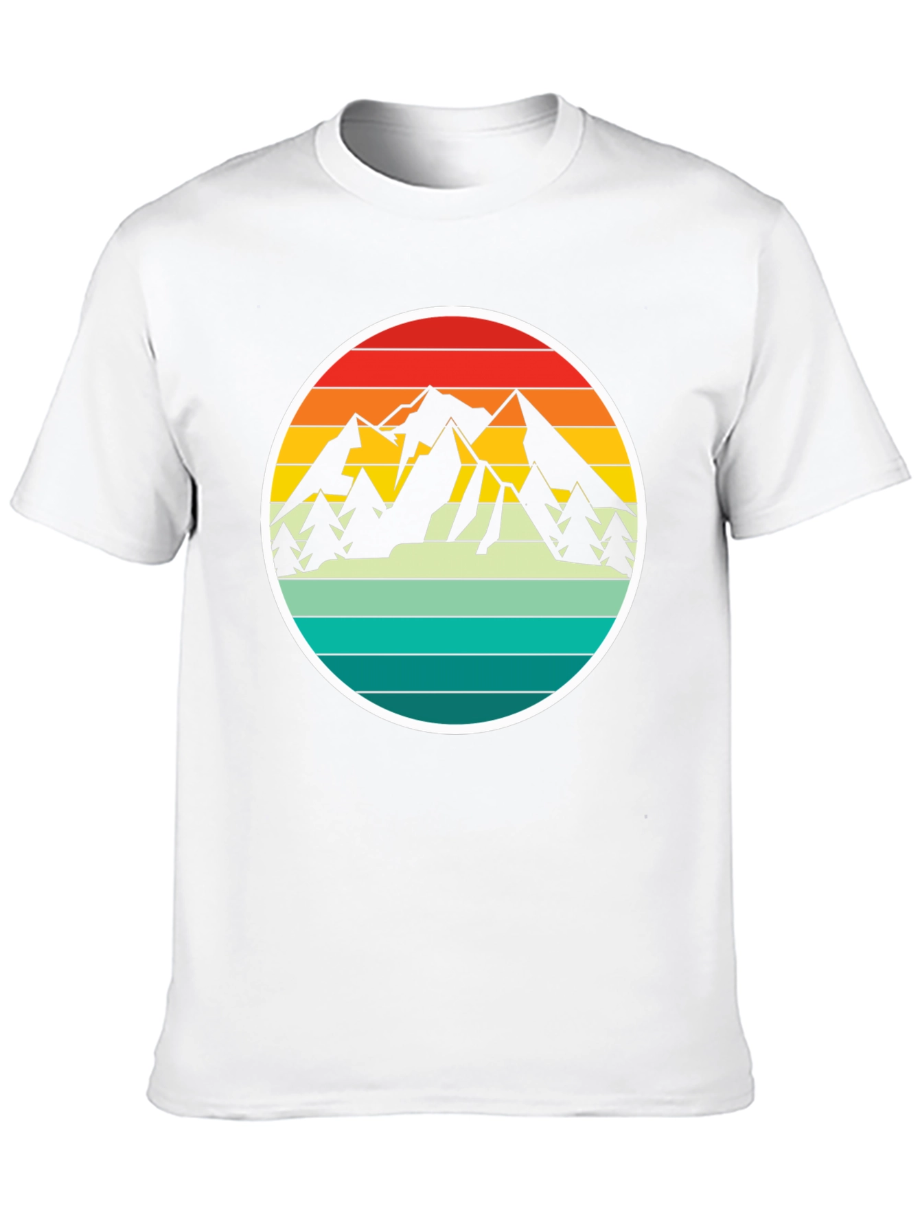 Black Retro Mountain Adventure T-Shirt - Black view 10