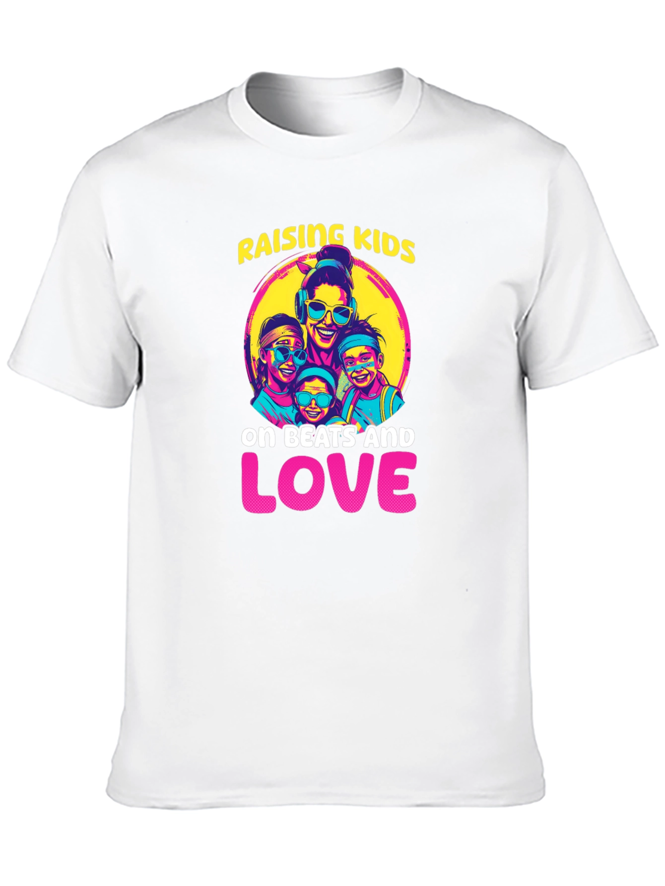 Black Raising Kids on Beats and Love T-Shirt view 10