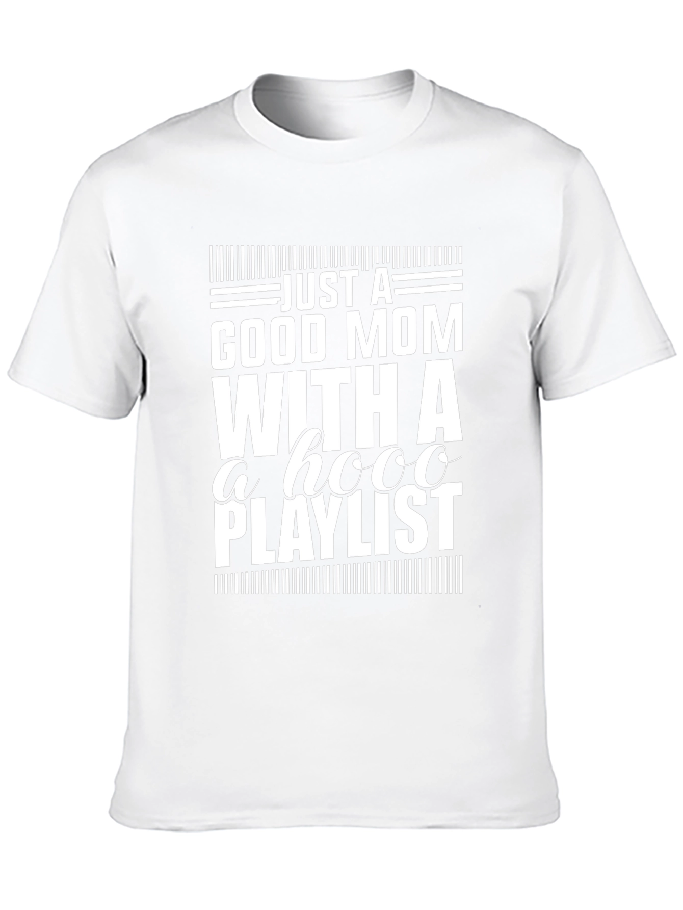 Black Good Mom With a HOOO Playlist T-Shirt view 10