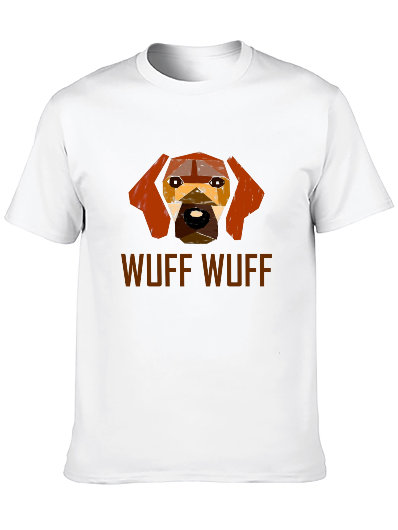 Geometric Dog T-Shirt - "Wuff Wuff" Design - 10