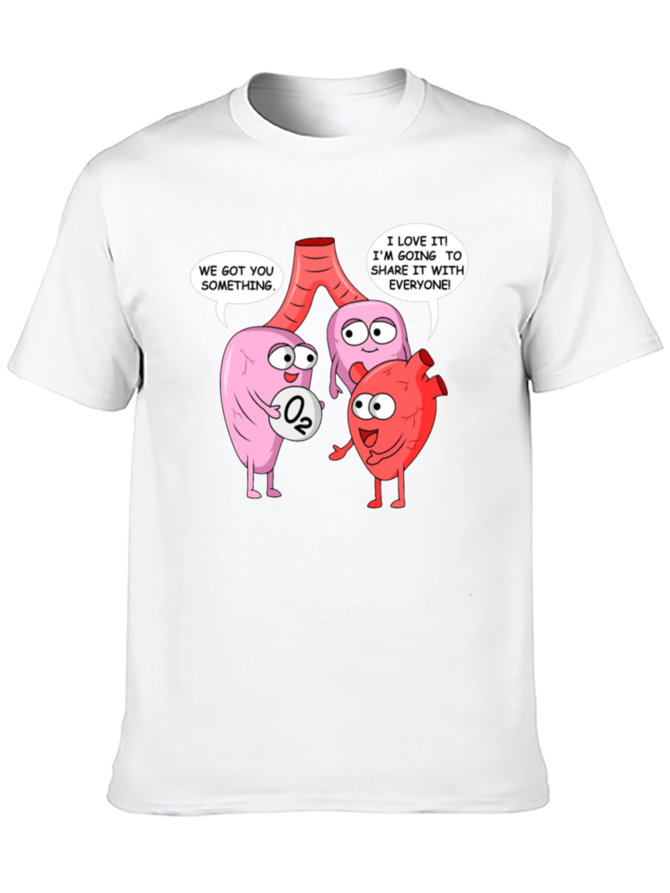 Black Anatomically Funny T-Shirt - Share the Love! view 10