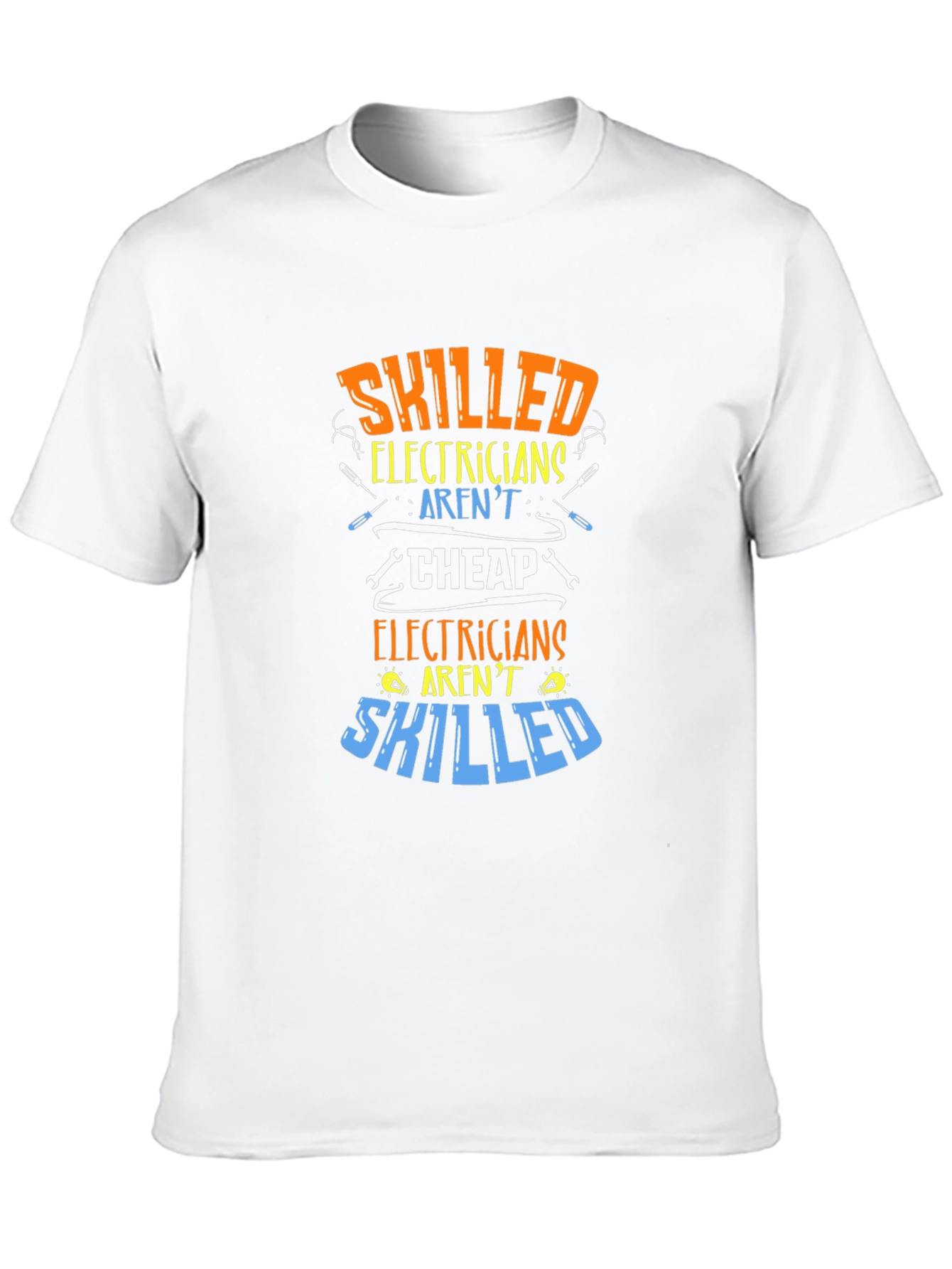 Black Skilled Electricians Graphic Tee - Aren't Cheap! view 10