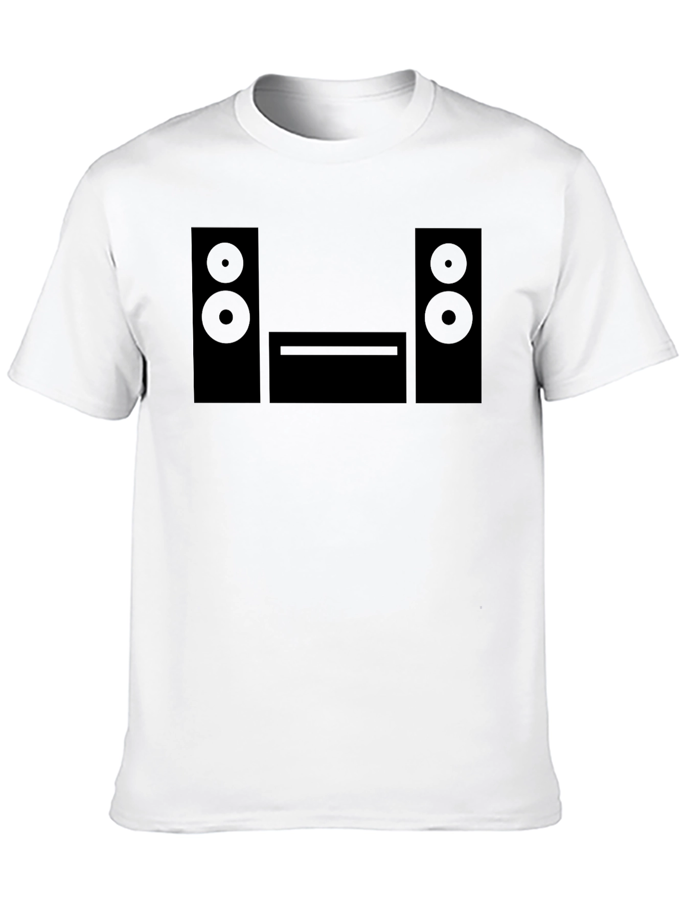 Black Retro Stereo T-Shirt - Vintage Audio Graphic Tee view 10