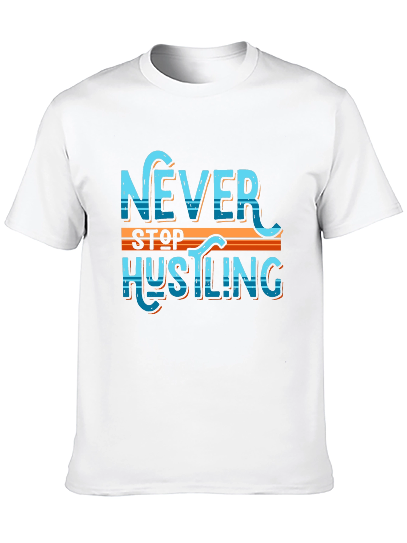 Black Never Stop Hustling Graphic Tee view 10