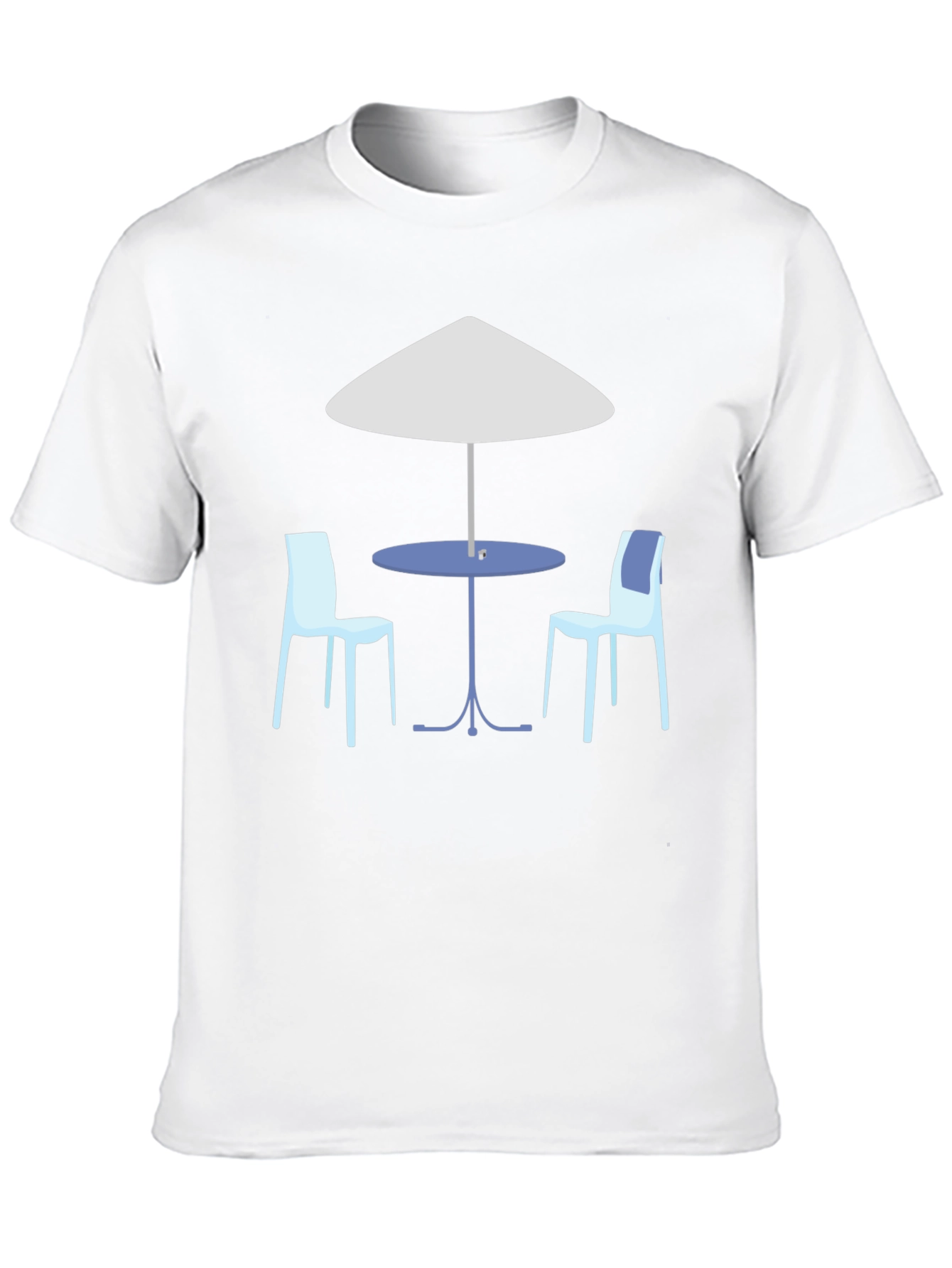 Black Cafe Scene Graphic T-Shirt view 10