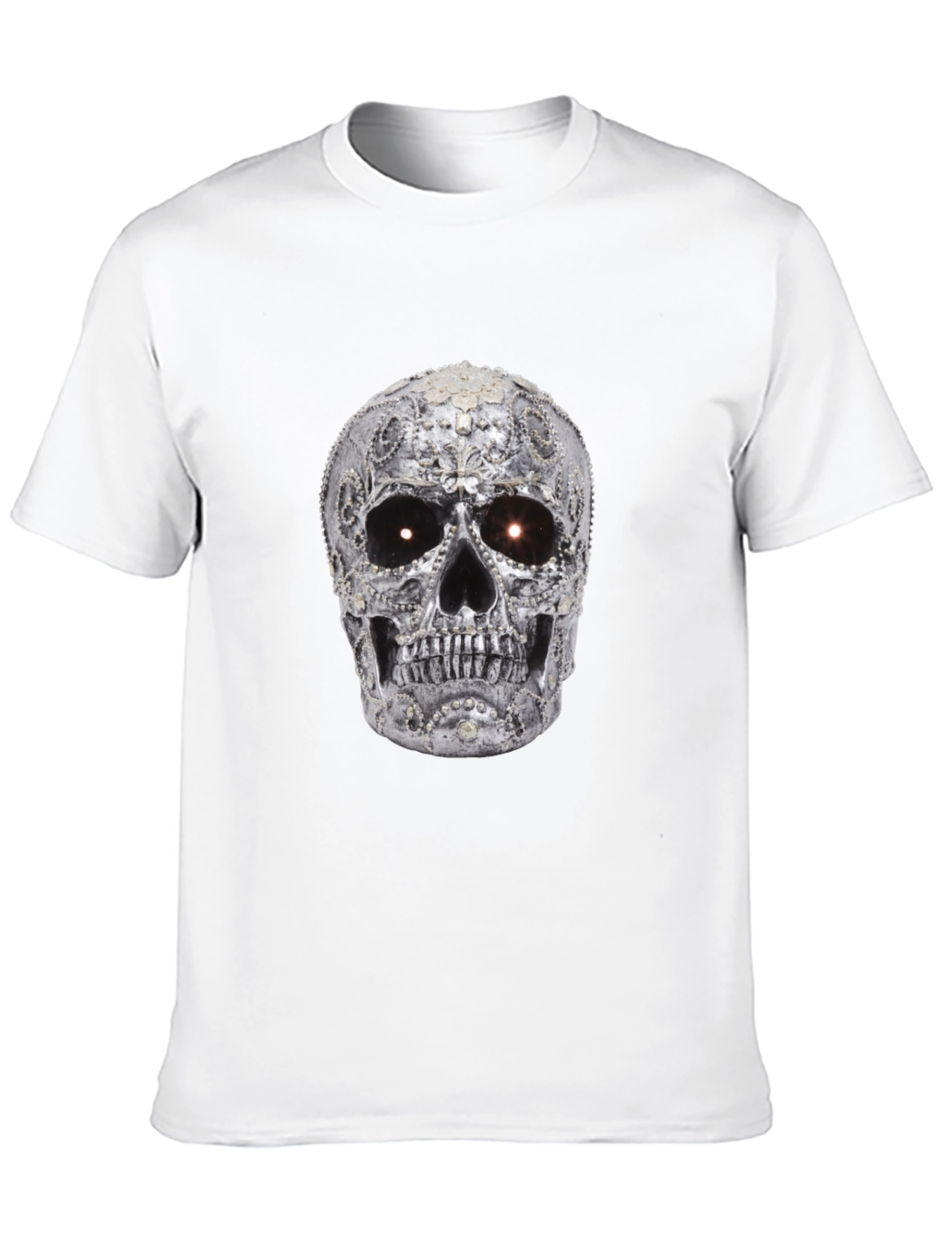 Black Skull T-Shirt - Black Graphic Tee view 10