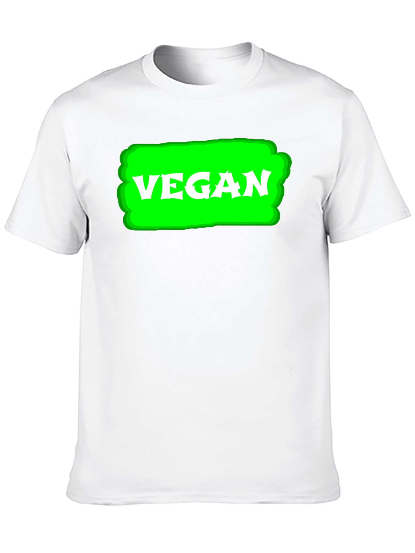 Black Vegan T-Shirt - Green Highlight view 10