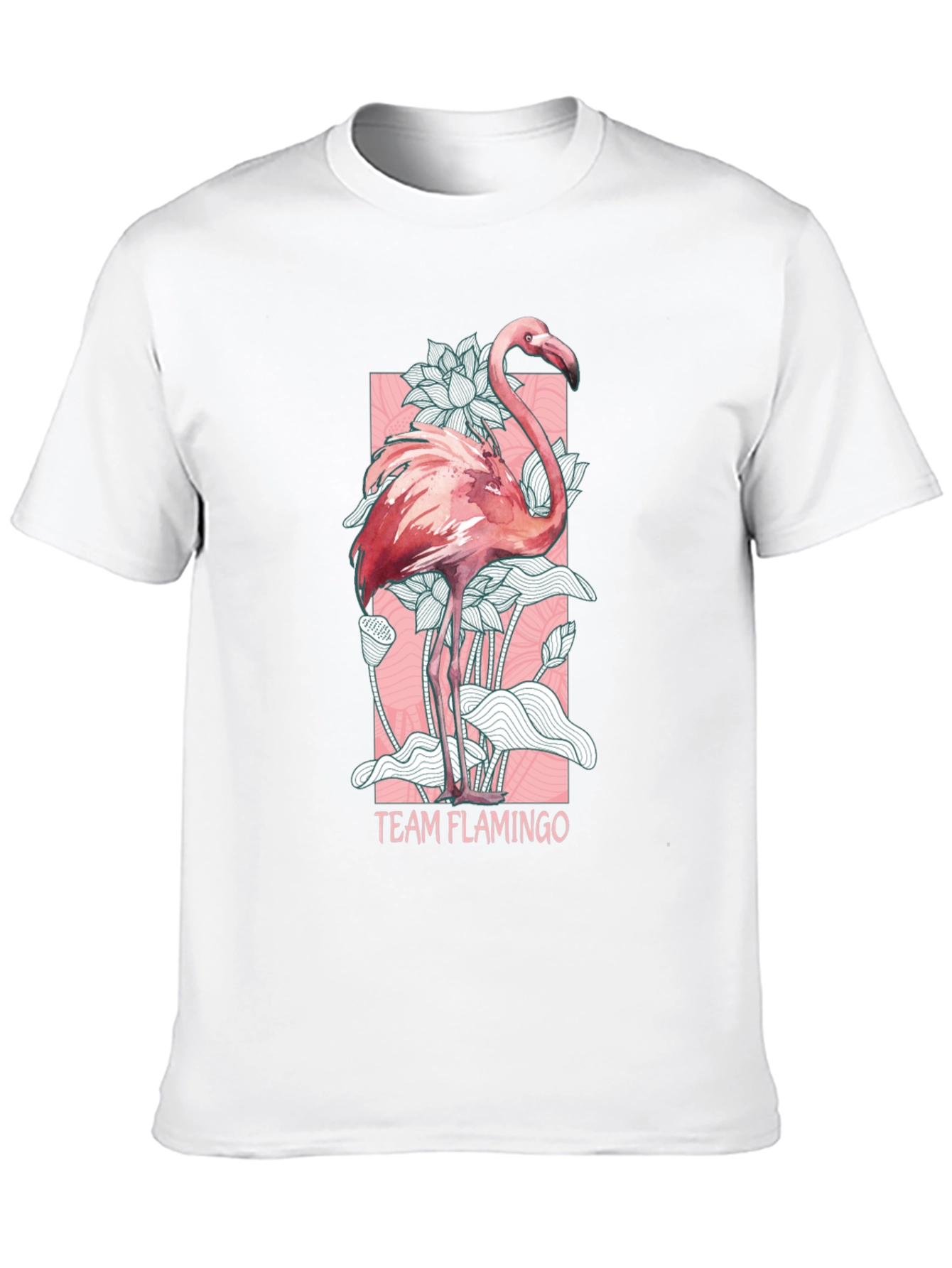 Black Team Flamingo Graphic Tee - Black Cotton Blend view 10