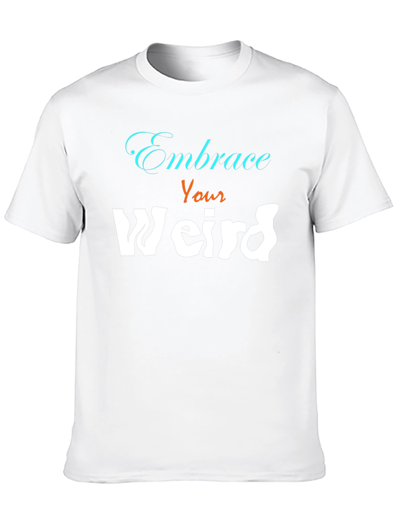 Black Embrace Your Weird Graphic Tee - Unisex Cotton Blend view 10