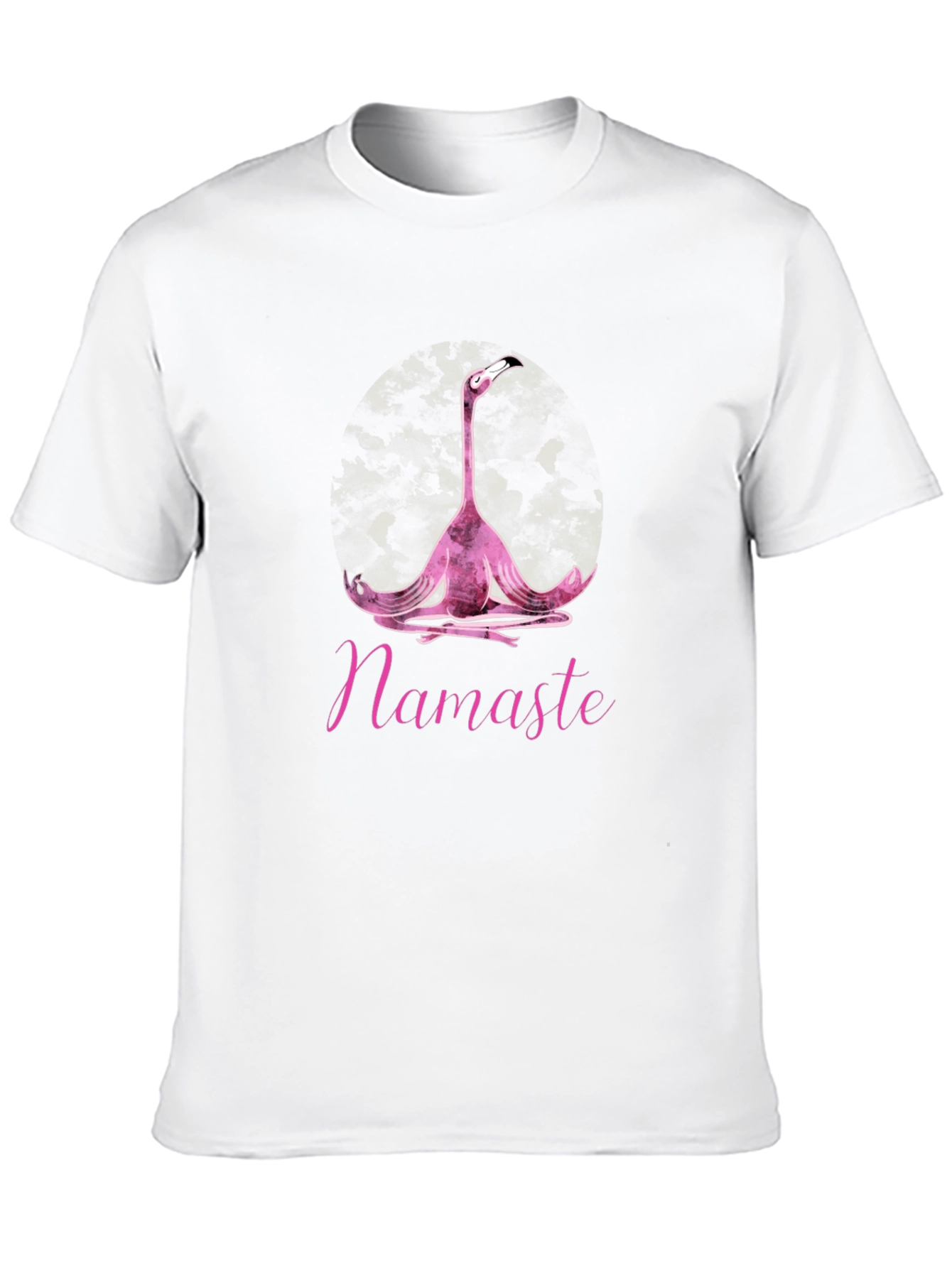 Black Namaste Yoga Flamingo T-Shirt - Black Cotton Tee view 10