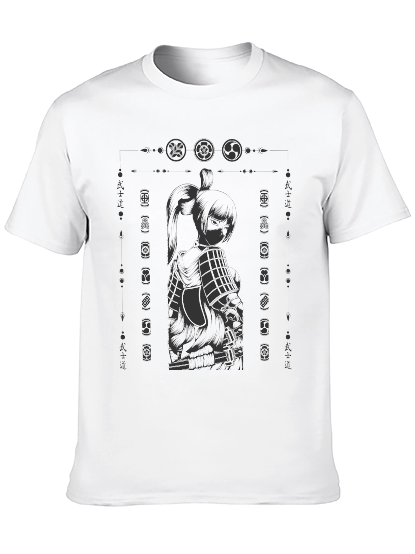Black Samurai Graphic Black T-Shirt view 10