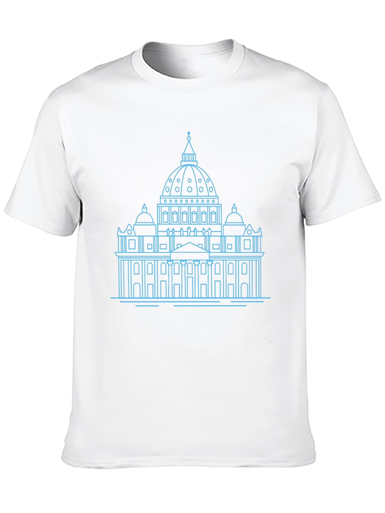 Black St. Peter's Basilica Line Art Tee view 10