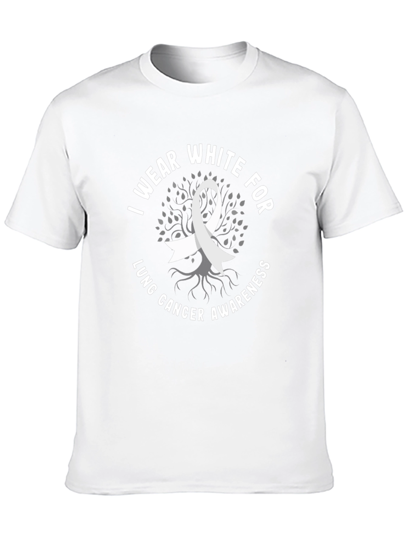Lung Cancer Awareness Ribbon Graphic Tee - 10