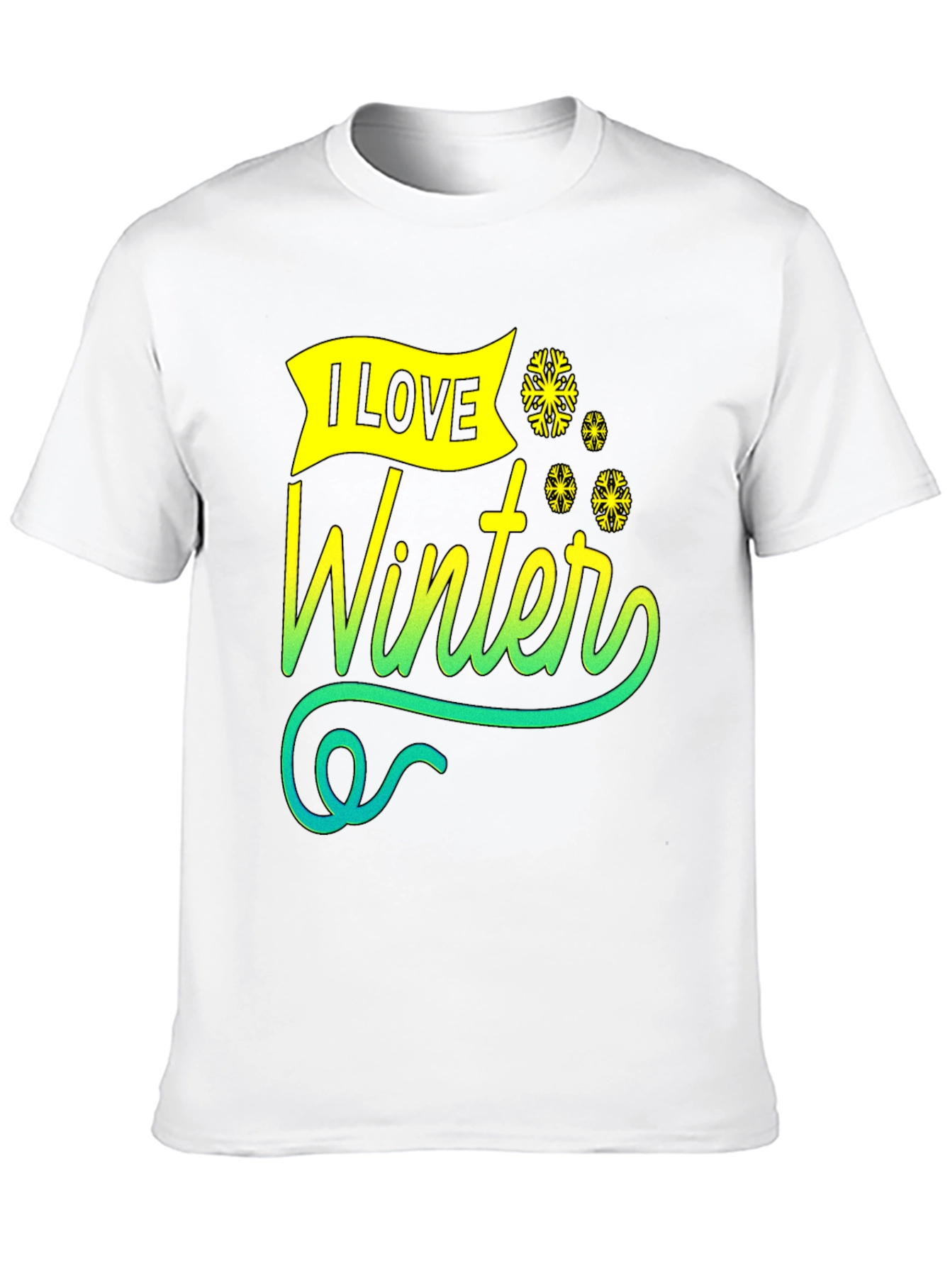 I Love Winter Graphic Tee - Black Unisex T-Shirt - 10