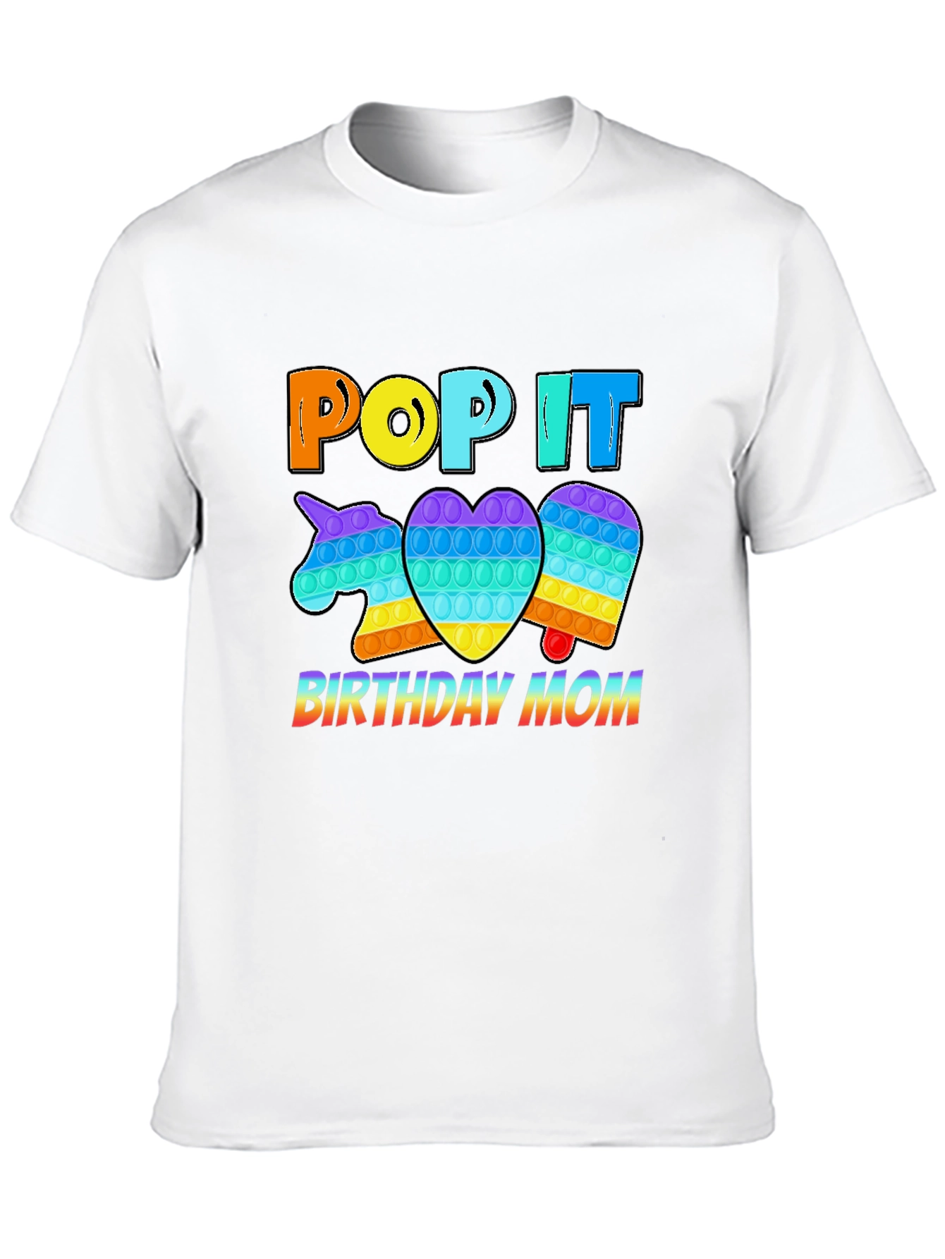 Black Pop It Birthday Mom T-Shirt view 10