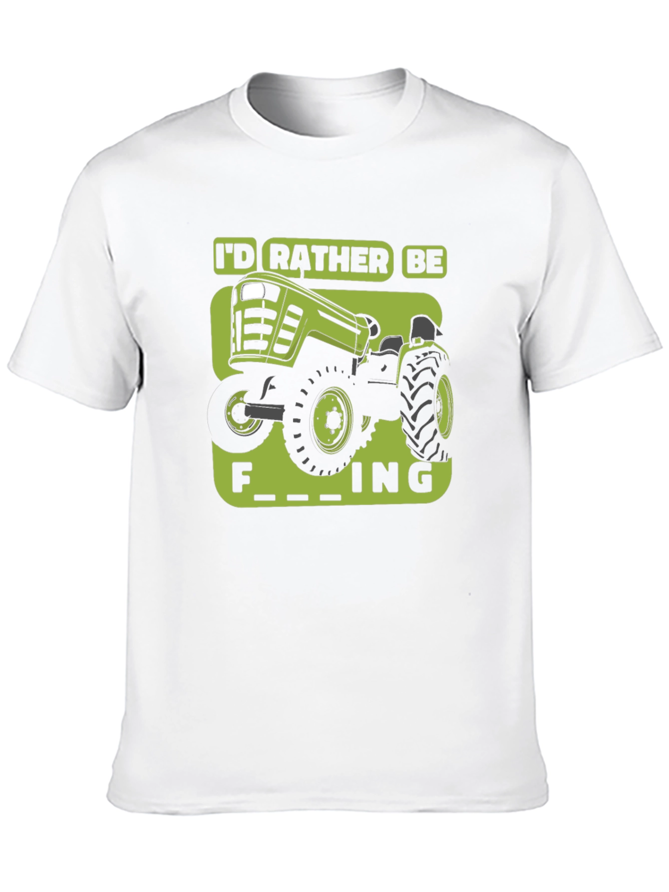 Black Funny Tractor T-Shirt - I'd Rather Be Farming view 10