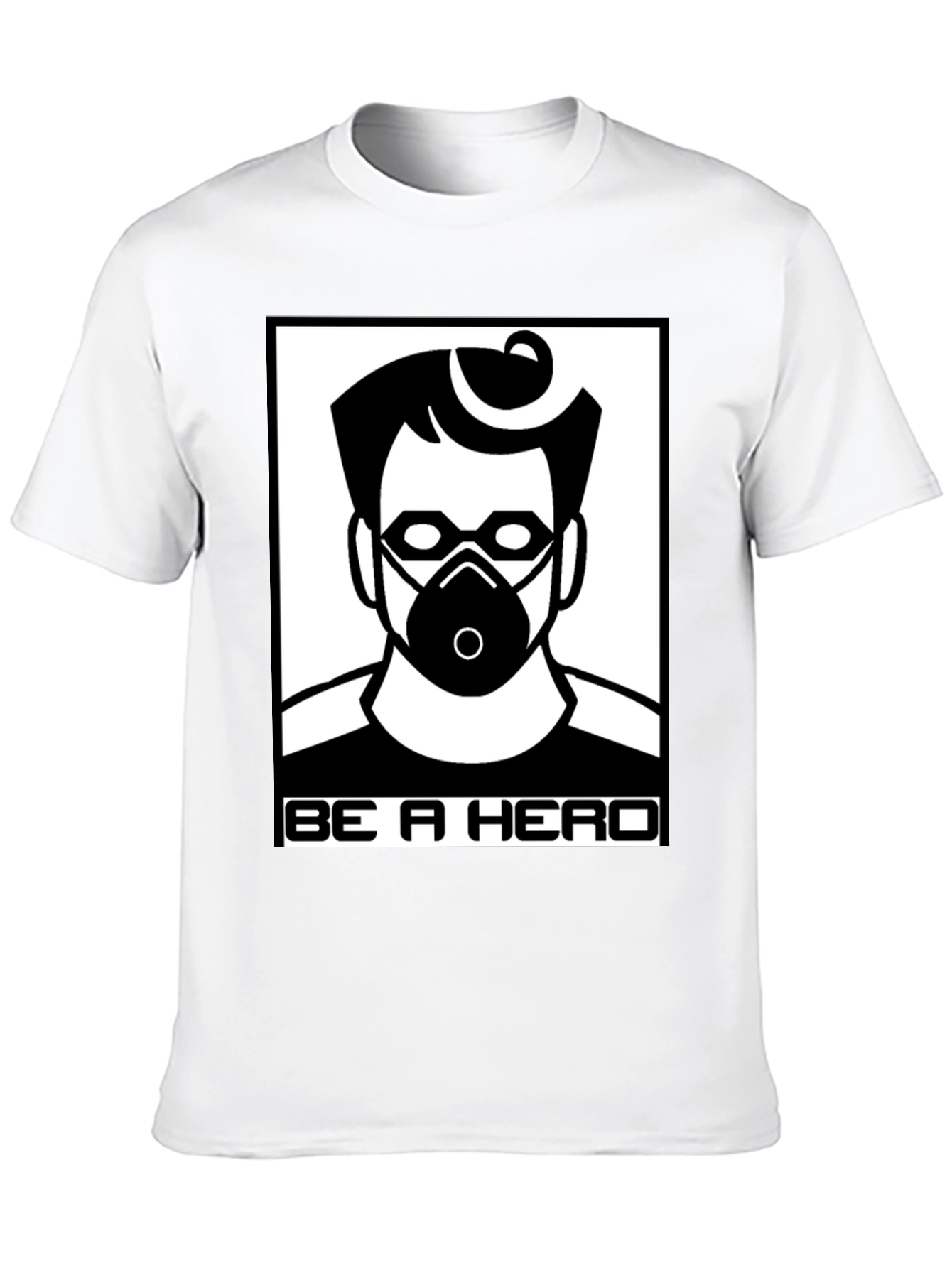 Black Be A Hero T-Shirt - Masked Hero view 10