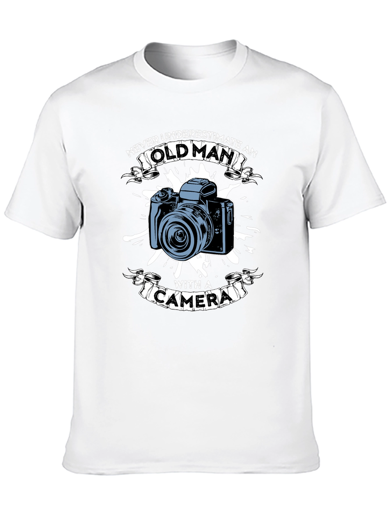 Black Old Man Camera Graphic Tee - Photography Lover Gift view 10