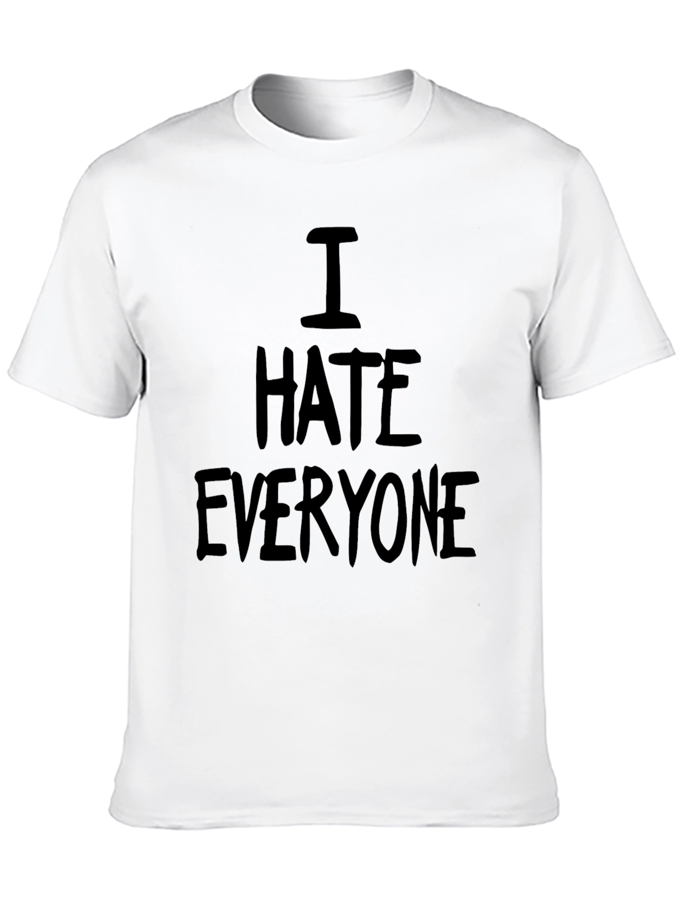 Black I Hate Everyone Black Graphic T-Shirt view 10