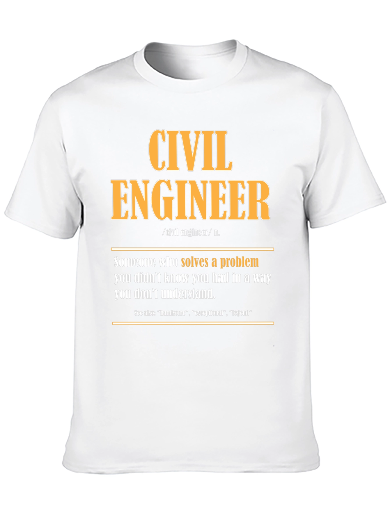 Black Civil Engineer Definition T-Shirt view 10