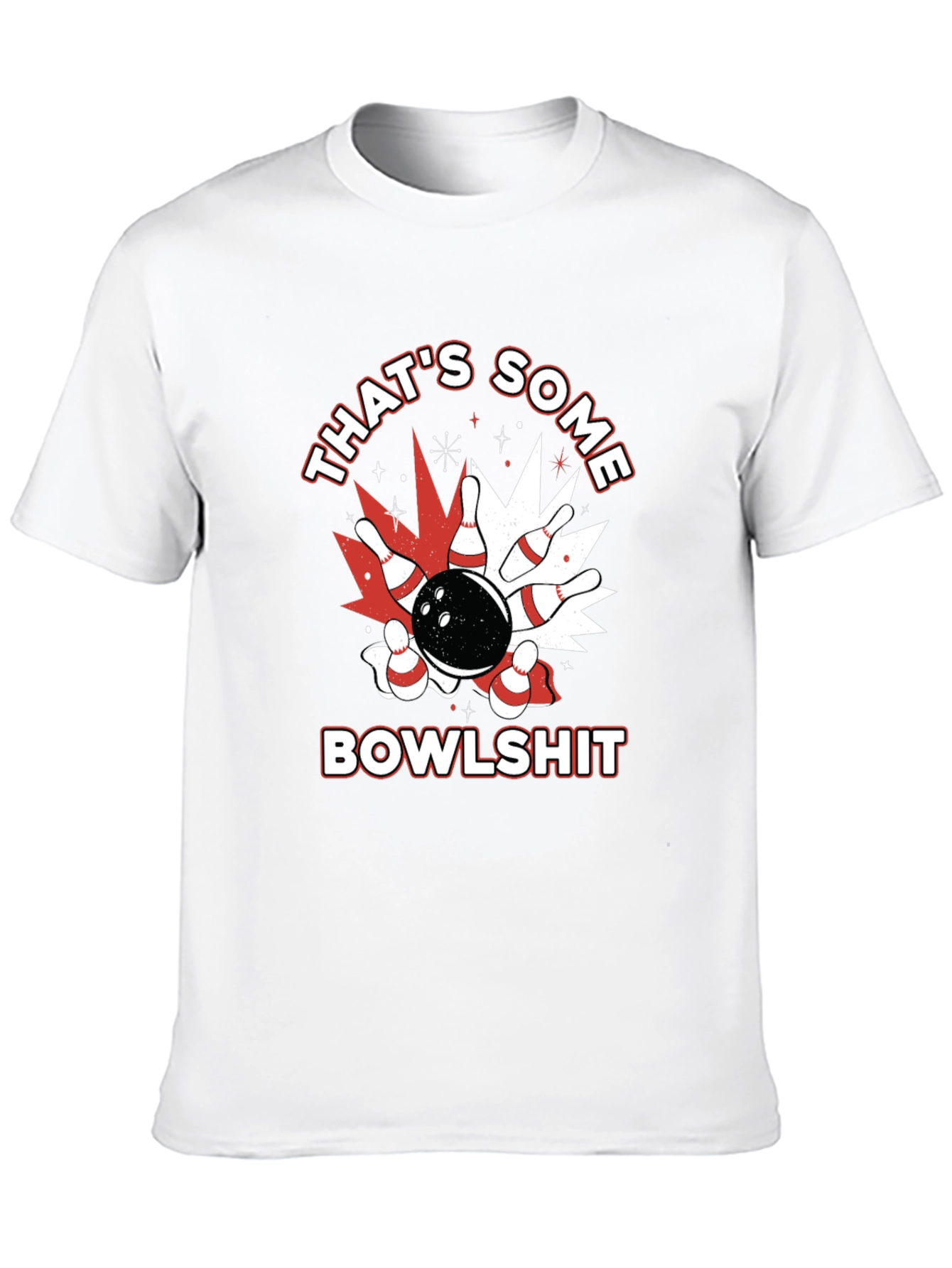 Black That's Some Bowlshit T-Shirt - Bowling Design view 10