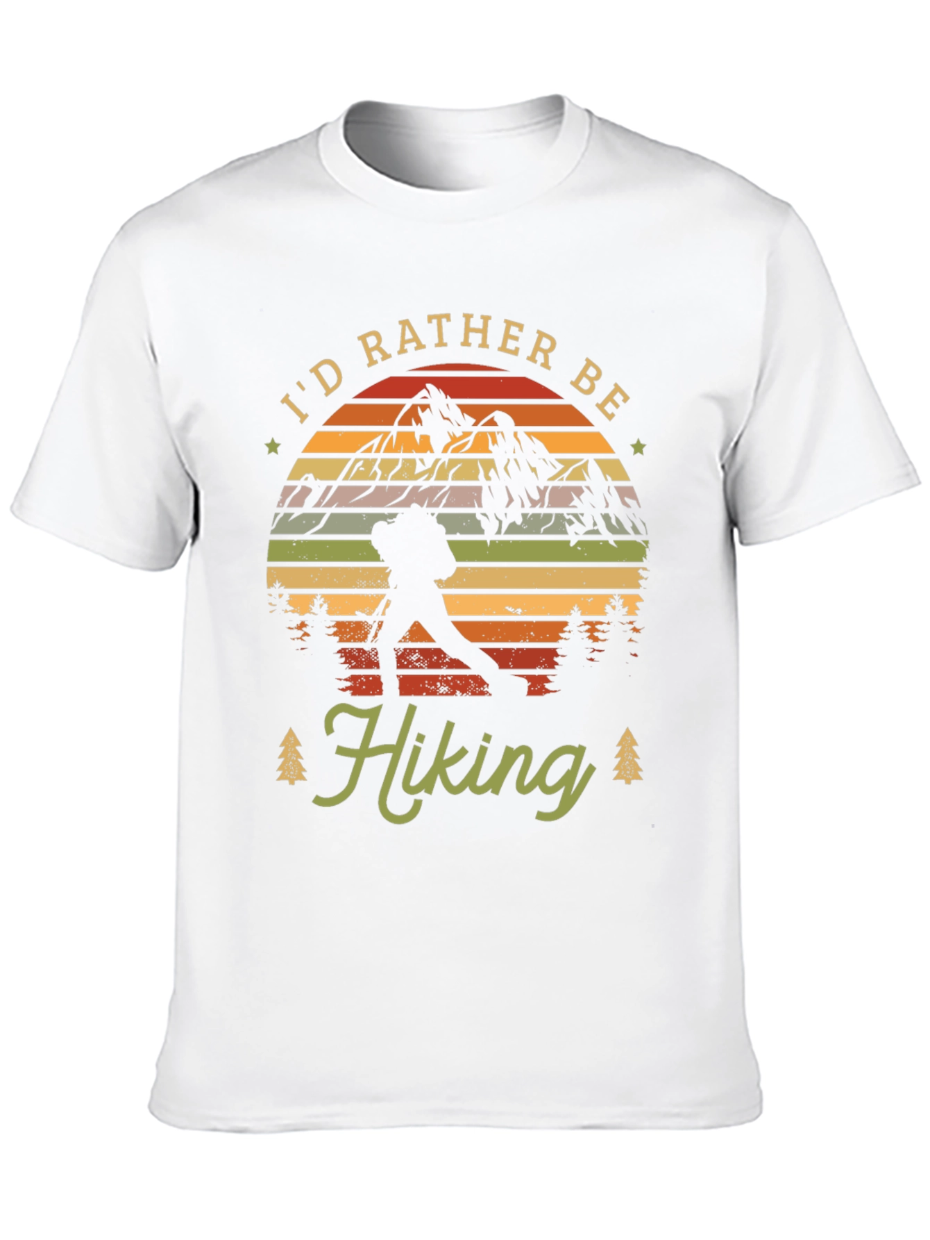 Black I'd Rather Be Hiking Graphic Tee view 10